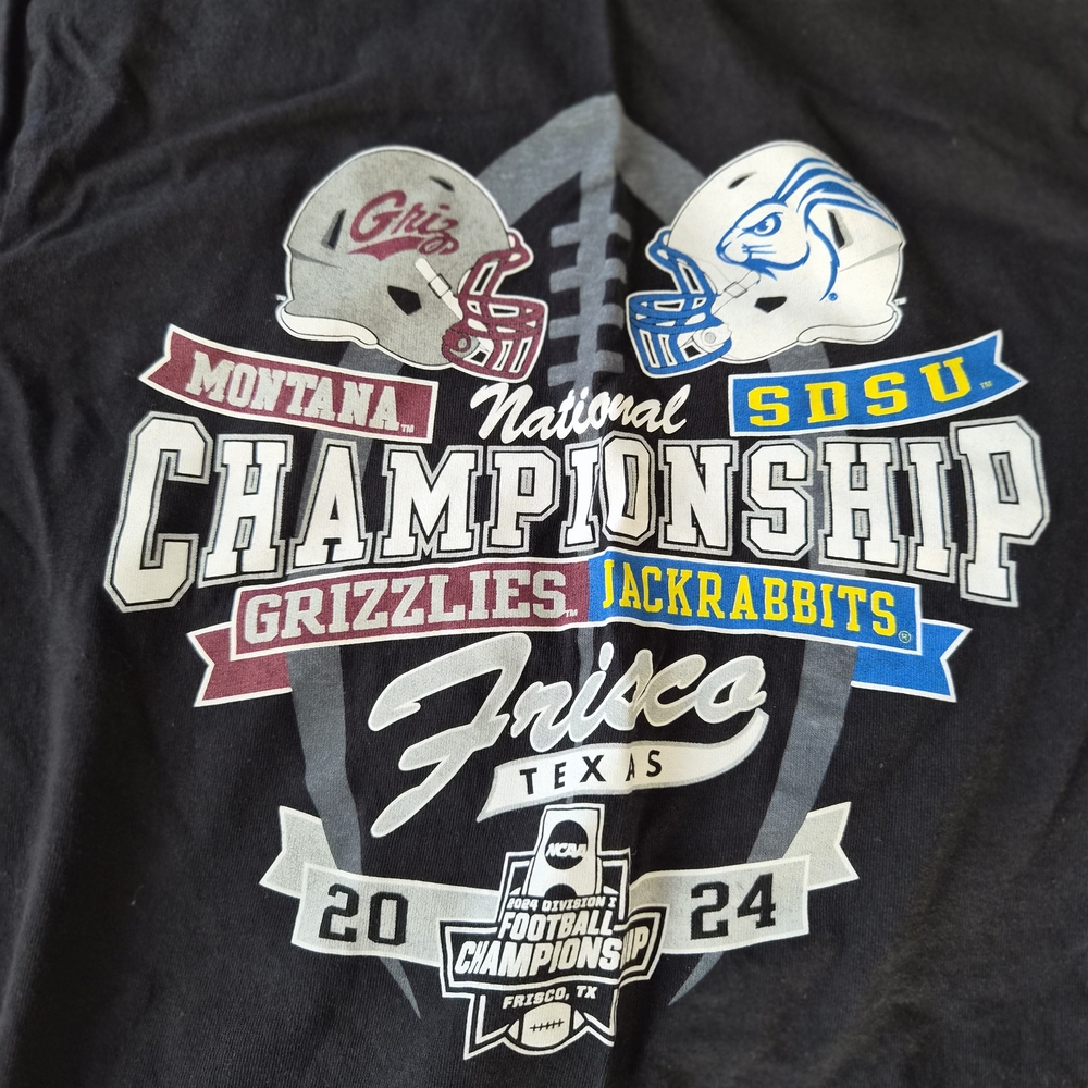 ☆5/$15☆Blue 84 NCAA Football National Championship Tee–Montana vs SDSU–Size S - Picture 4 of 16